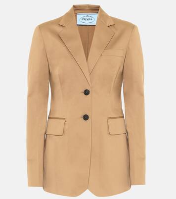 Blazer in cotone stretch | Prada