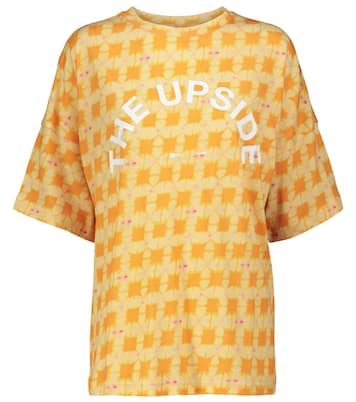 Carla printed cotton-blend T-shirt | The Upside