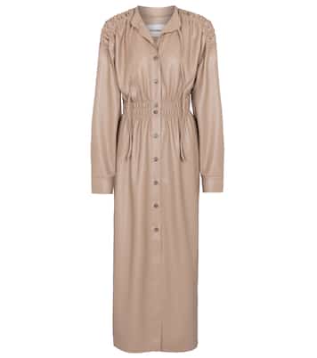 Robe midi Jayce en cuir synthétique | Nanushka