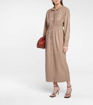 Robe midi Jayce en cuir synthétique | Nanushka