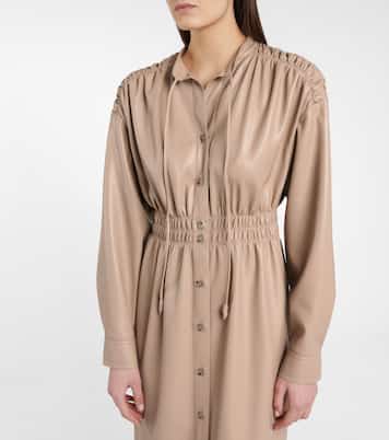 Robe midi Jayce en cuir synthétique | Nanushka