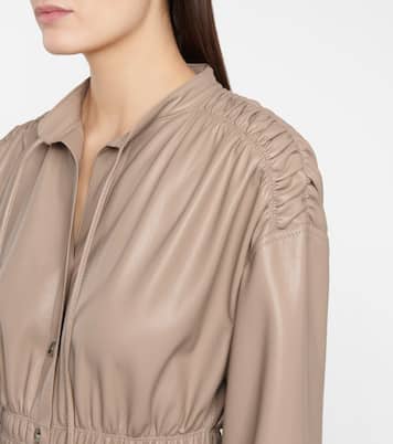 Robe midi Jayce en cuir synthétique | Nanushka