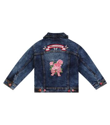 Faux fur-lined denim jacket | Monnalisa