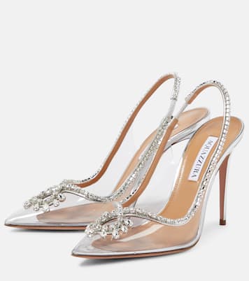 Pumps slingback Seduction 105 in PVC e pelle | Aquazzura
