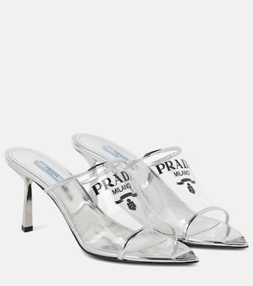 Pantoletten mit Leder | Prada
