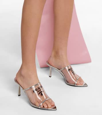 Pantoletten mit Leder | Prada