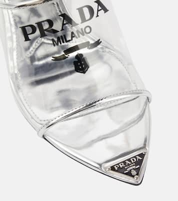 Pantoletten mit Leder | Prada