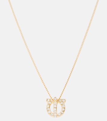 Gancini crystal- embellished necklace | Ferragamo
