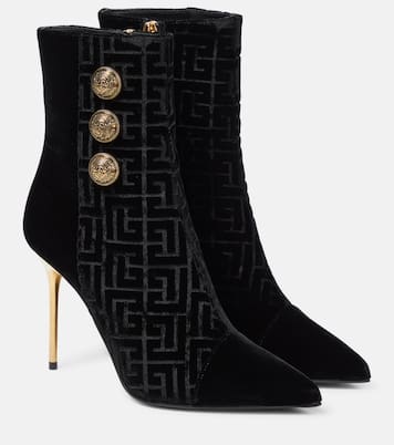 Bottines Roni en velours embossé | Balmain