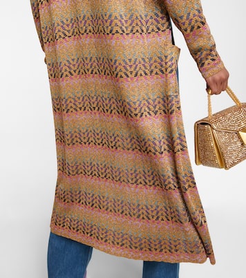 Cardigan in jacquard con lamé | Valentino