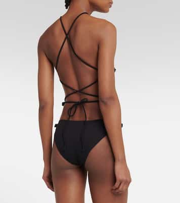 Bañador de cuello halter adornado | Valentino