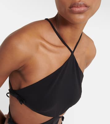 Bañador de cuello halter adornado | Valentino