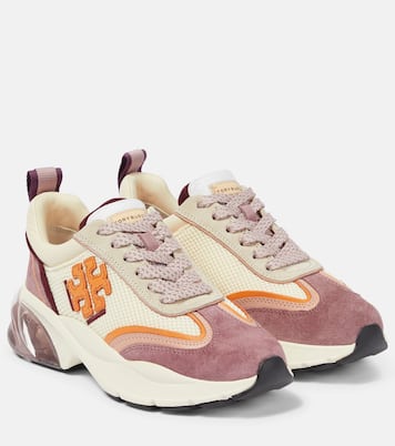 Good Luck suede-trimmed sneakers | Tory Burch