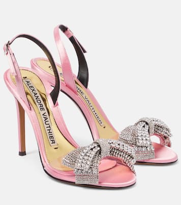 Sandales en satin à cristaux | Alexandre Vauthier