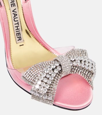 Sandales en satin à cristaux | Alexandre Vauthier