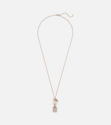 Collier Medaille en or 9 ct et diamants | Rainbow K