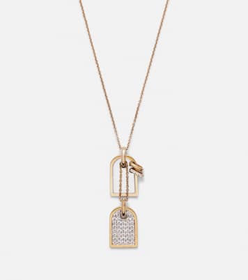 Collier Medaille en or 9 ct et diamants | Rainbow K