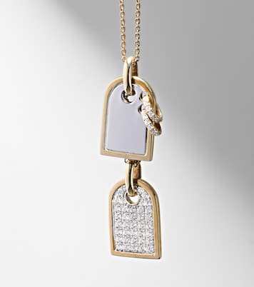 Collier Medaille en or 9 ct et diamants | Rainbow K