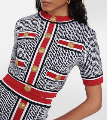 Cropped-Top aus Strick | Balmain