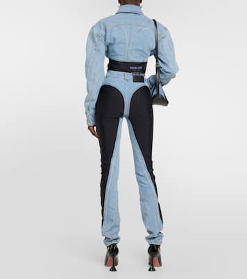 Giacca cropped con denim | Mugler