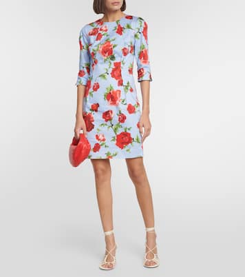 Vestido corto en mezcla de algodón | Carolina Herrera