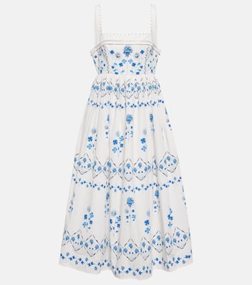 Barbara Ventura floral midi dress | Agua by Agua Bendita