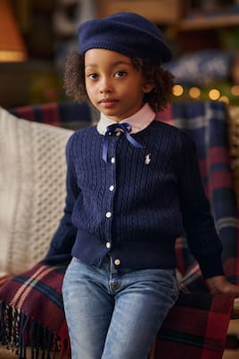 Cable-knit cotton cardigan | Polo Ralph Lauren Kids