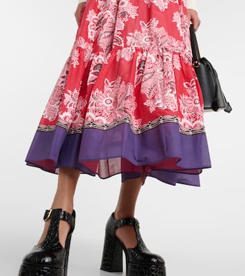 Gonna lunga in cotone e seta a vita alta | Etro