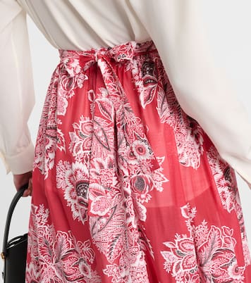Gonna lunga in cotone e seta a vita alta | Etro