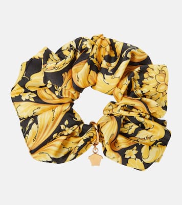 Barocco embellished satin scrunchie | Versace