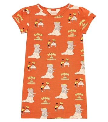 Kleid Flamingo aus Baumwoll-Jersey | The Animals Observatory