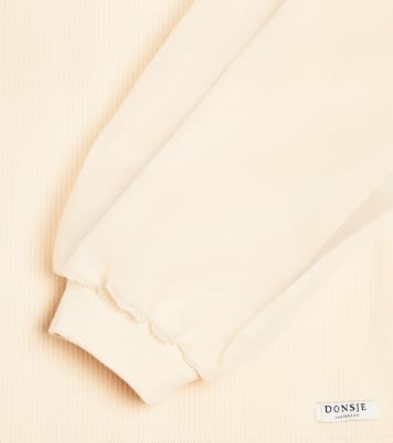 Sien puff-sleeve cotton-blend top | Donsje