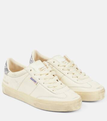 Soul Star glitter leather sneakers in white Golden Goose Mytheresa