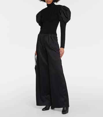Zinnia pleated jersey wide-leg pants | Max Mara