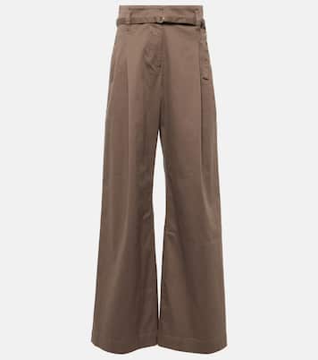 Weite High-Rise-Hose Raver aus Twill | Proenza Schouler