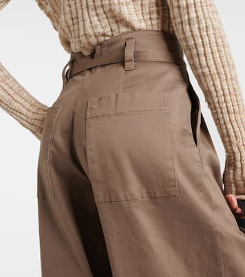 Weite High-Rise-Hose Raver aus Twill | Proenza Schouler