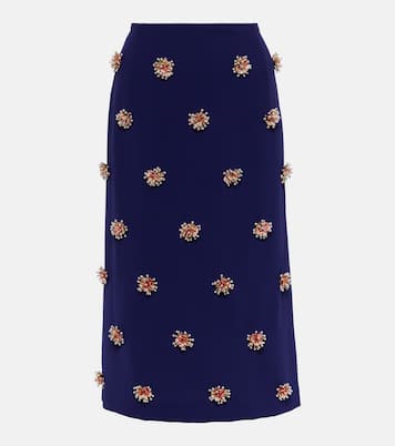 Verzierter Maxirock Salbylong aus Crêpe | Dries Van Noten