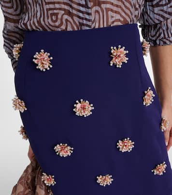 Verzierter Maxirock Salbylong aus Crêpe | Dries Van Noten