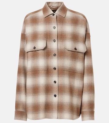Jenna checked flannel overshirt | Loro Piana