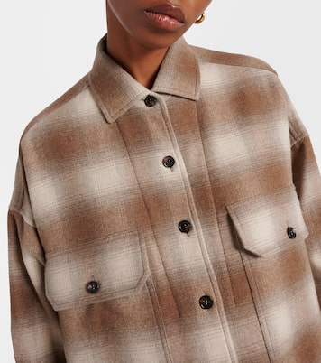 Jenna checked flannel overshirt | Loro Piana