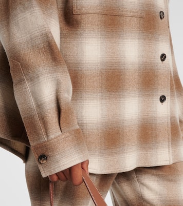 Jenna checked flannel overshirt | Loro Piana