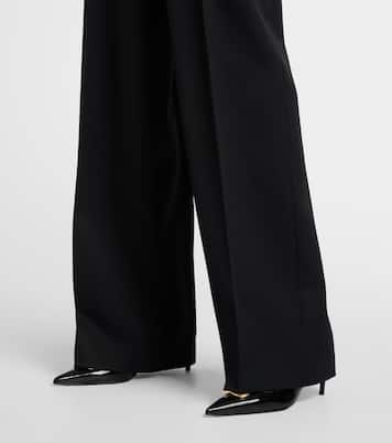 Pantaloni a gamba larga in gabardine di lana e seta | Dolce&Gabbana