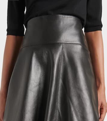 Falda midi asimétrica de piel | Alaïa