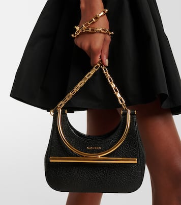 Borsa a spalla T-Bar Mini in pelle | McQueen