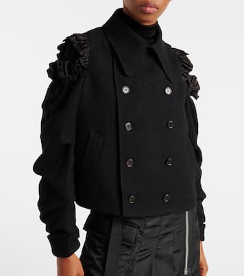 Chaqueta de lana con aberturas | Noir Kei Ninomiya