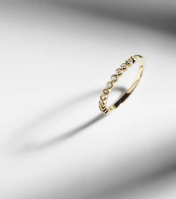 Anello Slim Lattice in oro 14kt con diamanti | Stone and Strand