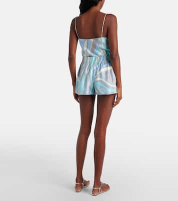 Shorts Iride de sarga de seda | Pucci