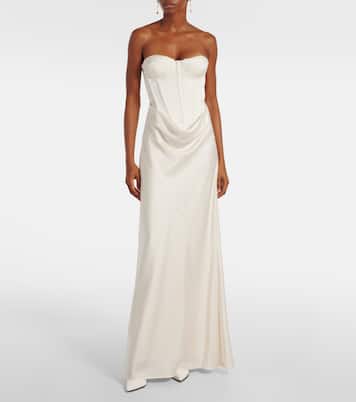 Robe corset de mariée en satin | Rotate