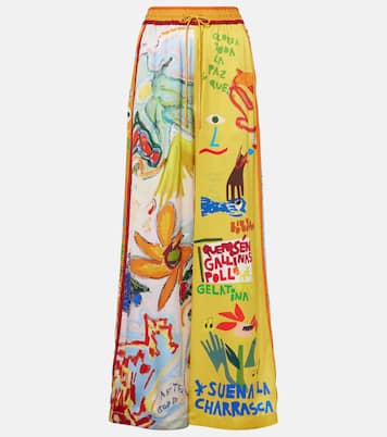 Pantaloni La Charrasca in raso di seta | Alémais