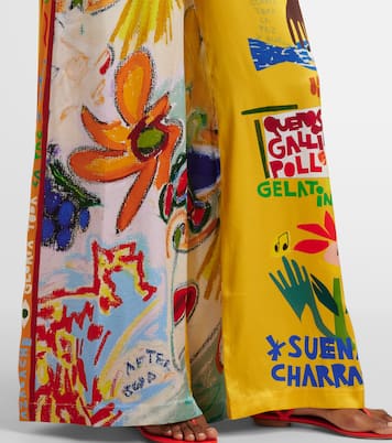 Pantaloni La Charrasca in raso di seta | Alémais
